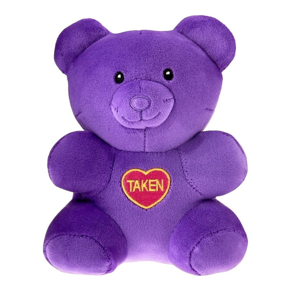 Purple Mini Gummy Bear Plush Valentine